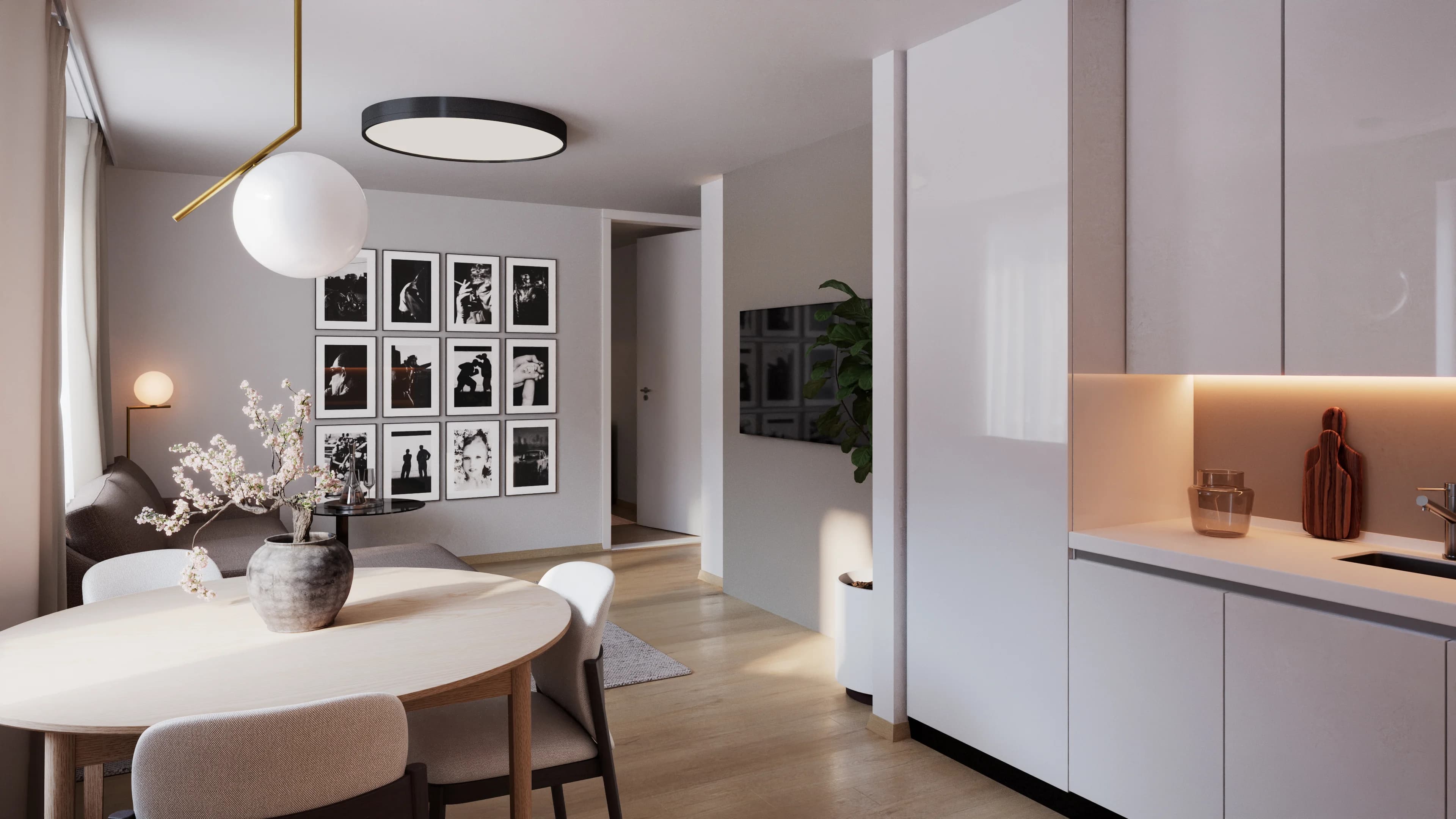 Detail moderní fasády rezidenčního domu